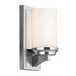 Бра для ванных комнат с белым цилиндрическим плафоном на прямоугольном основании цвета хром Feiss варинант исполнения - 5 | Loft Concept в Новосибирске