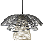 Подвесной светильник Black Grey Mesh Lampshade Hanging Lamp варинант исполнения - 1 | Loft Concept в Новосибирске