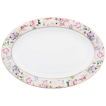 Сервиз столовый из фарфора белый с цветочным принтом на 6 персон 23 предмета Flower Porcelain Collection варинант исполнения - 2 | Loft Concept в Новосибирске