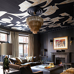 Обои ручная роспись в стиле Арт-деко Symphony Original colourway on Flint silk dupion варинант исполнения - 3 | Loft Concept в Новосибирске