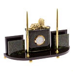 Настольный канцелярский набор из нефрита с декором в виде льва Golden Lion варинант исполнения - 2 | Loft Concept в Новосибирске