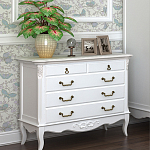 Комод белый из массива бука в стиле прованс White Provence варинант исполнения - 4 | Loft Concept в Новосибирске