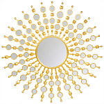 Зеркало-солнце в раме из металла с золотыми с лучами Rays of Peace варинант исполнения - 1 | Loft Concept в Новосибирске