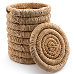 Плетеная корзина с крышкой из плетеного бананового дерева Zuwena Wicker Basket варинант исполнения - 3 | Loft Concept в Новосибирске