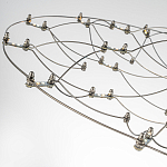 Люстра подвесная с тонкой металлической конструкцией цвета хром Quasar варинант исполнения - 6 | Loft Concept в Новосибирске