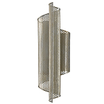 Бра серебряное изогнутой формы с перфорацией Perforation варинант исполнения - 3 | Loft Concept в Новосибирске