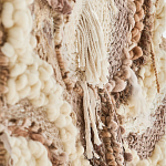 Овальный Современный Гобелен Абстракция в бежевых тонах Shallow варинант исполнения - 3 | Loft Concept в Новосибирске