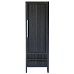 Узкий Шкаф Primo с 2 выдвижными ящиками Черный дуб варинант исполнения - 1 | Loft Concept в Новосибирске