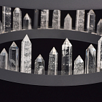 Люстра с двумя кольцами черного цвета с хрустальными элементами QUARTZ CRYSTAL варинант исполнения - 11 | Loft Concept в Новосибирске