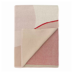 Плед из хлопка бежевого цвета с абстрактным принтом Elysian Flow Peach варинант исполнения - 5 | Loft Concept в Новосибирске