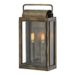 Настенный фонарь прямоугольной формы цвета состаренная латунь с двумя лампами Hinkley варинант исполнения - 1 | Loft Concept в Новосибирске