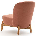 Кресло на деревянных ножках Olguin Pink Chair варинант исполнения - 4 | Loft Concept в Новосибирске