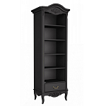 Стеллаж черный узкий из массива бука с 5-ю полками Black Provence варинант исполнения - 1 | Loft Concept в Новосибирске