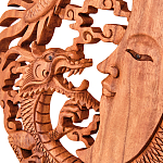 Панно из дерева дракон и луна Panel With Animals варинант исполнения - 2 | Loft Concept в Новосибирске