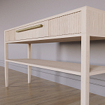 Дизайнерская Консоль с полкой и ящиком Primo Светлый дуб варинант исполнения - 4 | Loft Concept в Новосибирске