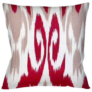 Декоративная подушка Ikat Pattern Красная