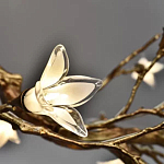 Люстра в виде золотой ветки с цветами Glass Flower Pendant Light варинант исполнения - 9 | Loft Concept в Новосибирске