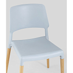 Пластиковый стул на ножках из массива бука Ferret Grey-Blue варинант исполнения - 2 | Loft Concept в Новосибирске