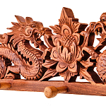 Панно-вешалка из дерева драконы Panel With Animals варинант исполнения - 2 | Loft Concept в Новосибирске