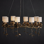 Люстра с каркасом в виде цветков розы и тканевыми абажурами Flowers and Fox Roses варинант исполнения - 4 | Loft Concept в Новосибирске