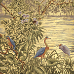 Обои ручная роспись Le Brésil Amarelo Deep Rich Gold варинант исполнения - 1 | Loft Concept в Новосибирске