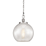 Подвесной светильник с прозрачным стеклянным плафоном в форме шара в современном стиле на цепи Feiss варинант исполнения - 1 | Loft Concept в Новосибирске