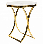 Кофейный столик на подстолье золотого цвета Noelle варинант исполнения - 1 | Loft Concept в Новосибирске