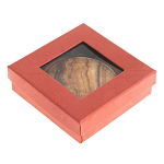 Зеркало карманное складное круглое из натурального камня Оникс в подарочной упаковке Gold Stone Mirrors варинант исполнения - 4 | Loft Concept в Новосибирске