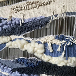 Современное ткачество гобелен в синих оттенках Blue Undine II варинант исполнения - 2 | Loft Concept в Новосибирске