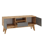 ТВ-тумба с фасадом цвета серый бетон Grace of Furniture  варинант исполнения - 3 | Loft Concept в Новосибирске