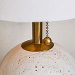 Настольная лампа на круглом основании из натурального камня Bartolomeo варинант исполнения - 2 | Loft Concept в Новосибирске