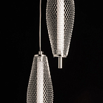 Люстра круглая каскадня с 5-ю плафонами из металлической сетки Mesh Lampshade Lighting варинант исполнения - 8 | Loft Concept в Новосибирске