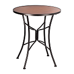 Столик приставной с круглой столешницей на металлическом черном основании Scenical Table варинант исполнения - 1 | Loft Concept в Новосибирске