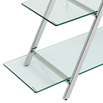 Стеллаж со стеклянными полками на стальном каркасе X-ray варинант исполнения - 5 | Loft Concept в Новосибирске