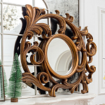 Зеркало настенное с рамой цвета античная бронза Classic Ornament Mirror варинант исполнения - 2 | Loft Concept в Новосибирске