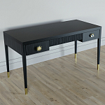Письменный стол Elsa Dreams Black Шпон дерево с двумя ящиками варинант исполнения - 2 | Loft Concept в Новосибирске
