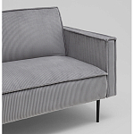 Диван современный вельветовый прямой Worcester Серый варинант исполнения - 3 | Loft Concept в Новосибирске