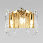 Бра с металлическим основанием золотого цвета и хрустальными подвесками Textured Glass варинант исполнения - 2 | Loft Concept в Новосибирске