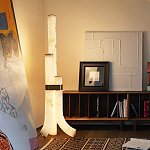 Торшер геометрический с тремя мраморными плафонами Marble Tripod варинант исполнения - 8 | Loft Concept в Новосибирске