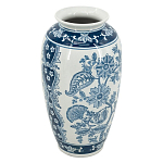 Ваза с синим цветочным орнаментом Blue & White Ornament  варинант исполнения - 1 | Loft Concept в Новосибирске