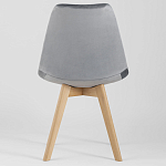 Стул с мягким велюровым сиденьем Arvika Grey варинант исполнения - 4 | Loft Concept в Новосибирске