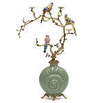 Фарфоровый подсвечник с бронзовым декором Eden Garden варинант исполнения - 1 | Loft Concept в Новосибирске