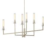 Люстра с 6-ю белыми матовыми плафонами из стекла в форме цилиндра Longitude варинант исполнения - 3 | Loft Concept в Новосибирске