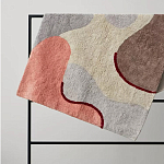 Ковер из хлопка с абстрактным принтом бежевого цвета Elysian Flow Blush варинант исполнения - 6 | Loft Concept в Новосибирске