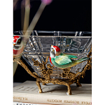 Чаша квадратная из прозрачного стекла с фигурками разноцветных птиц Eden Garden варинант исполнения - 3 | Loft Concept в Новосибирске