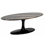 Стол журнальный овальный с столешницей из искусственного мрамора Alonso Gloss варинант исполнения - 2 | Loft Concept в Новосибирске