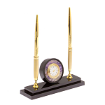 Часы настольные с двумя ручками из натурального камня Stone Clock варинант исполнения - 2 | Loft Concept в Новосибирске