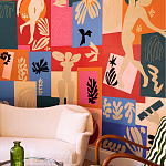 Обои ручная роспись в стиле Арт-деко Jazz Original colourway on painted silk with embroidery варинант исполнения - 3 | Loft Concept в Новосибирске