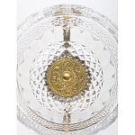 Чаша из рельефного стекла прозрачного цвета на бронзовой подставке Eden Garden варинант исполнения - 4 | Loft Concept в Новосибирске