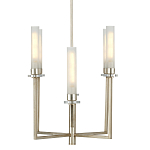 Люстра с 6-ю белыми матовыми плафонами из стекла в форме цилиндра Longitude варинант исполнения - 4 | Loft Concept в Новосибирске